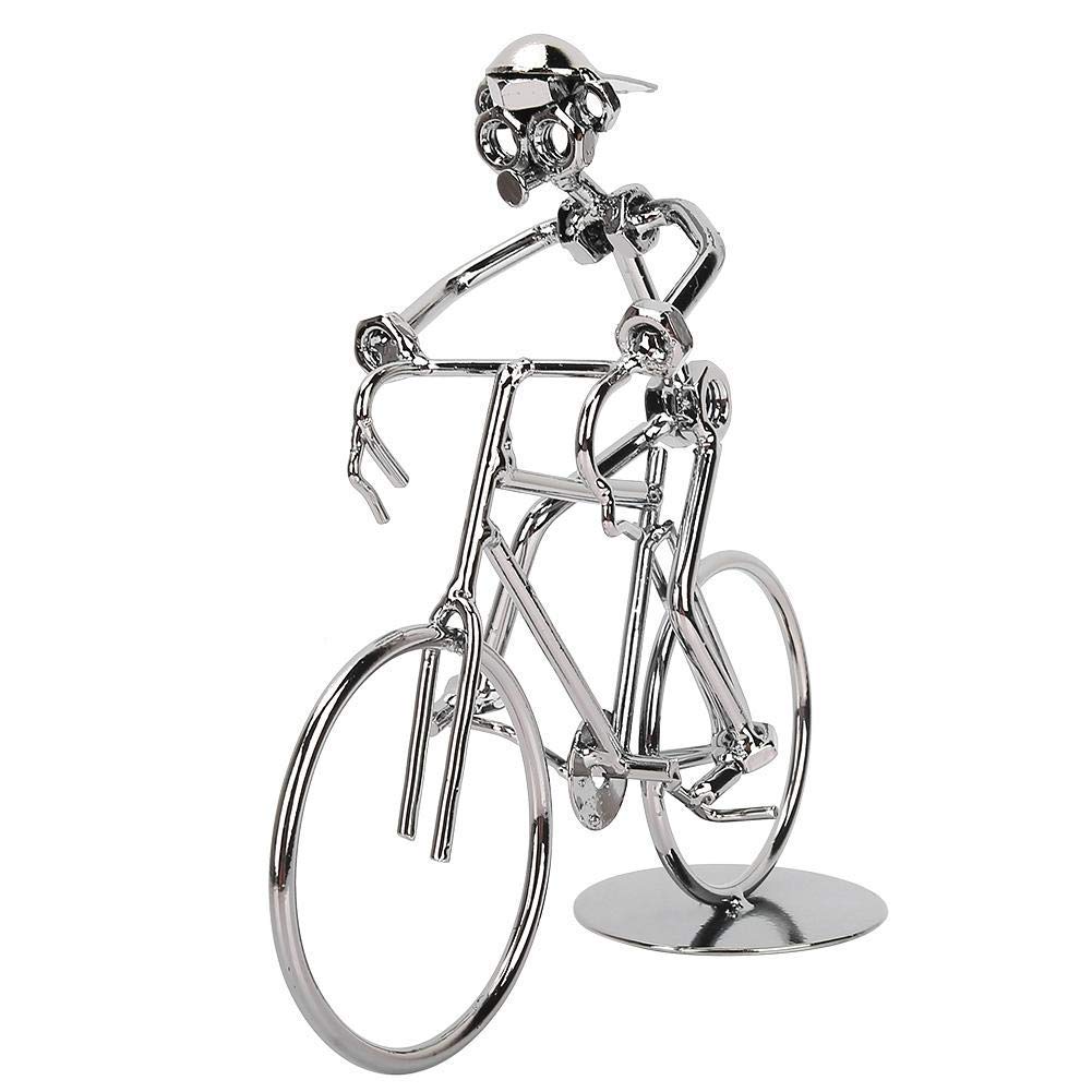 Modello di Bicicletta Miniatura di Corridore Bici in Ferro Vintage di Compleanno Decorazione Ufficio Casa