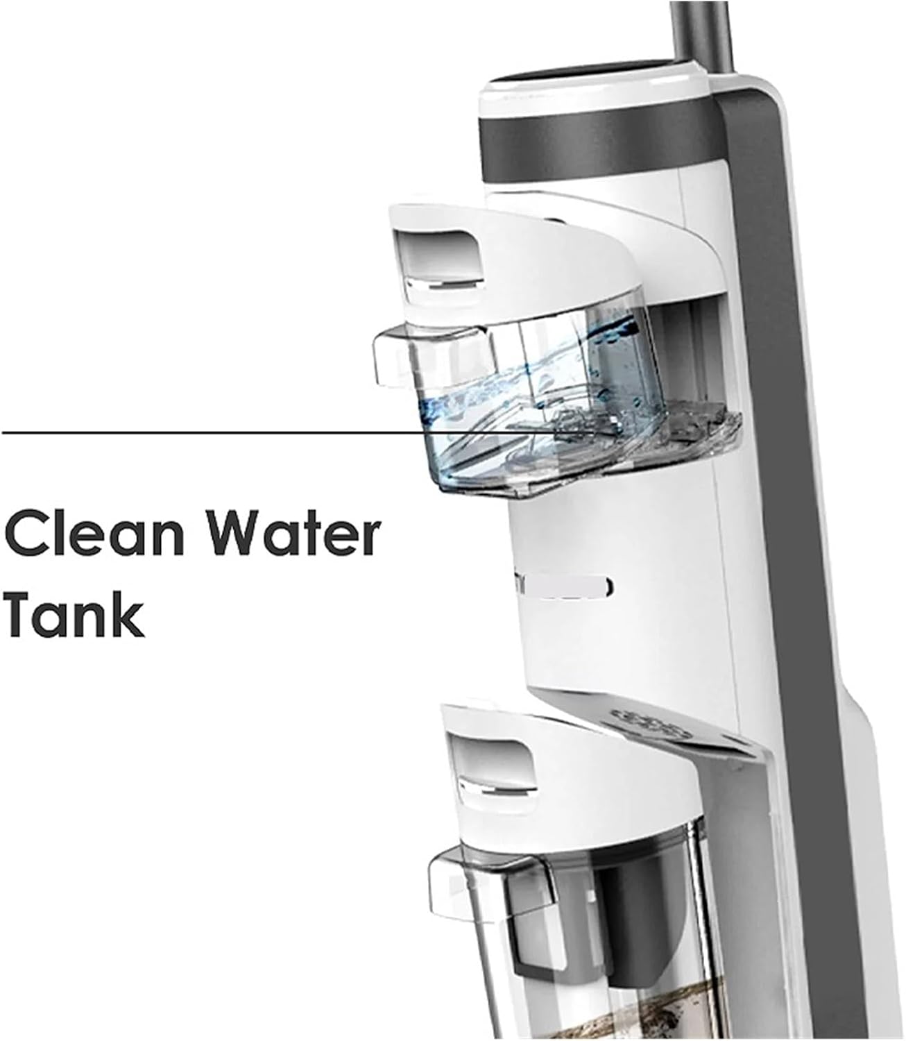 KAFTKO Vacuum Cleaner Parts Clean Water Tank, Dirty Water Tank. Compatible for Tineco IFloor 3 /Floor One S3 (Color : Clean Water Tank)