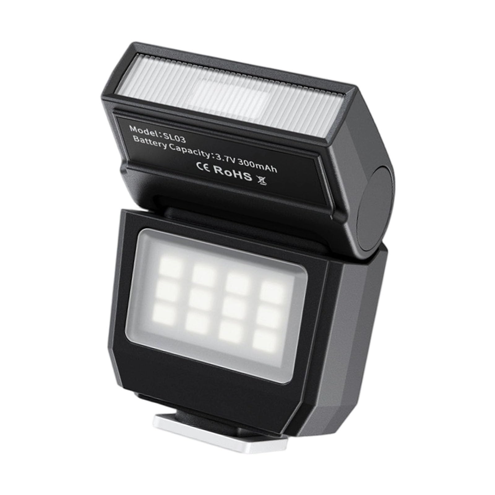 2 w 1 migające światło i światło LED 6500 K miga pod kątem 90°, regulowane do lustrzanek cyfrowych, bezlusterkowych kamer vlogów, miniaturowych kamer