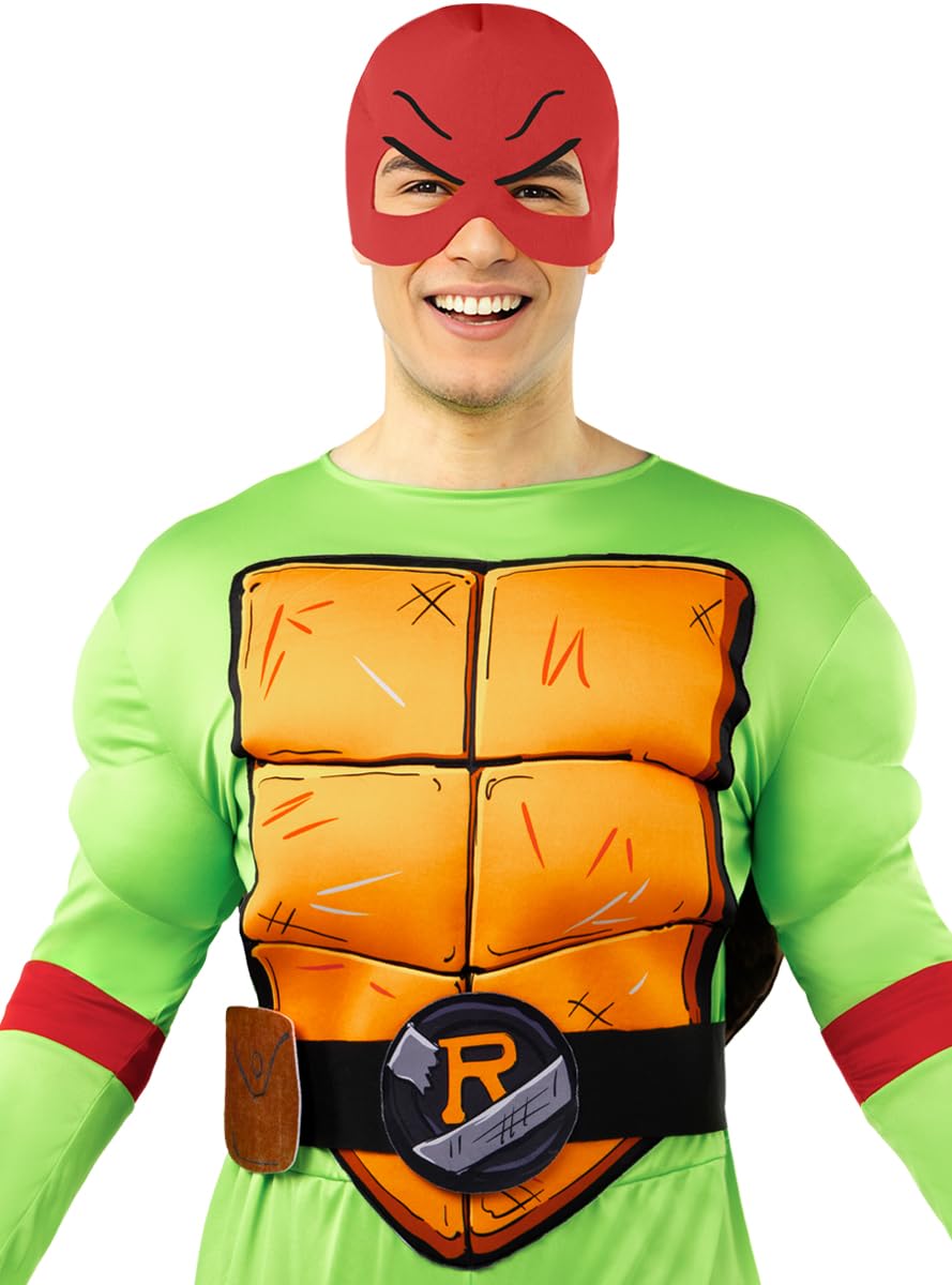 Funidelia | Disfraz de Raphael - Las Tortugas Ninja para hombre Tortugas Ninja & Dibujos Animados - Disfraz para adultos y divertidos accesorios para Fiestas, Carnaval y Halloween - Talla M