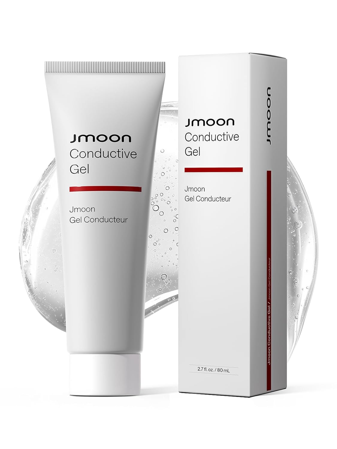 JMOON Conductivity Gel for Microcurrent, Medical-Grade Face Moisturizers to Improve Skin Conductivity, Clear, Viscous, Soothing and Hydrating