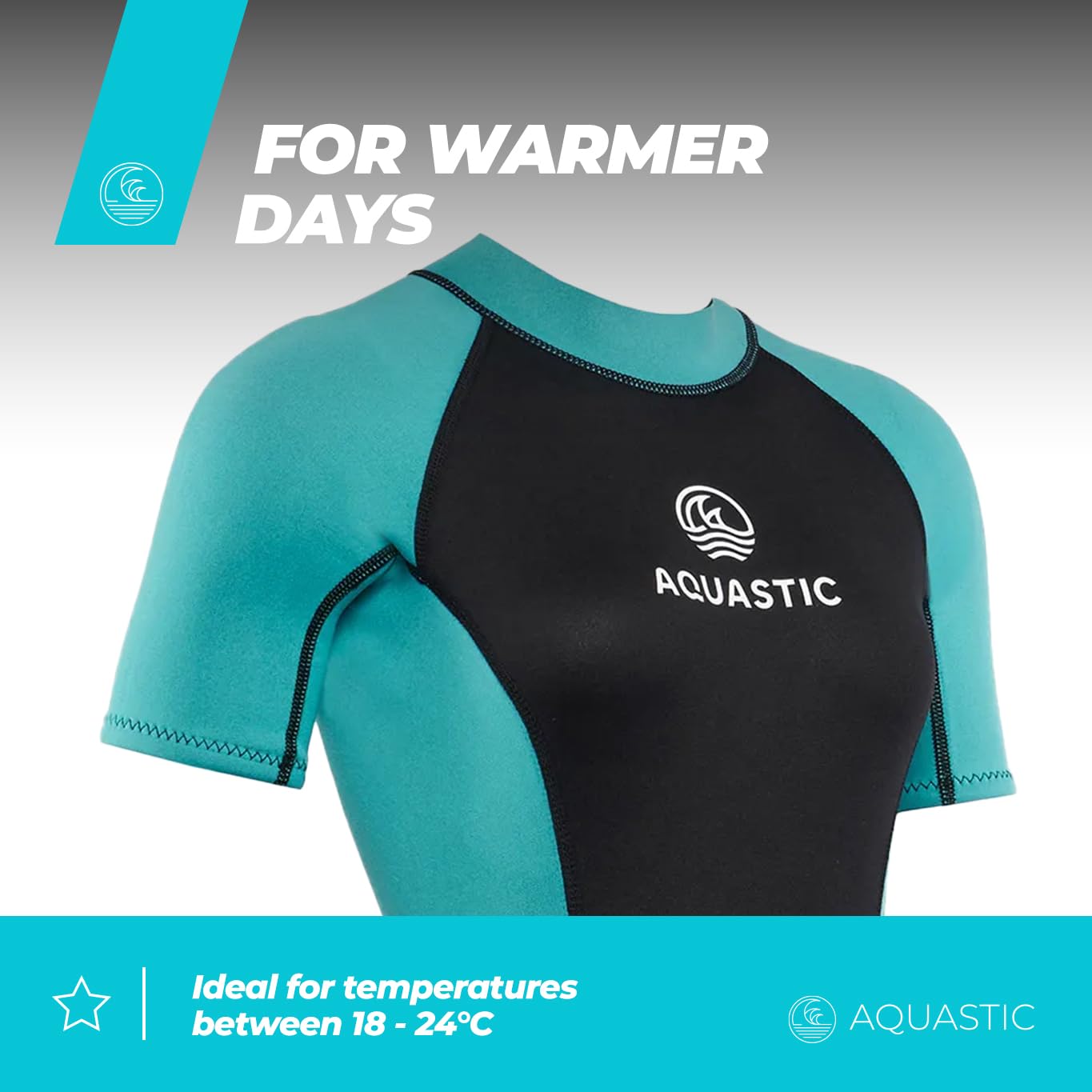 AQUASTIC Wavey 2 Mm ist EIN funktioneller Neoprenanzug für Frauen, die im Wasser aktiv Sein und Sich dabei wohlfühlen wollen.
