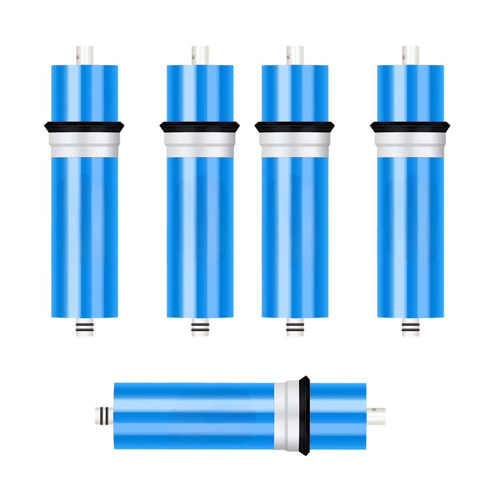 Membrana de ósmosis inversa 400 GPD, 5 unidades, 3012-400, filtro agua gran caudal, purificador en el sabor del agua. Fácil instalación