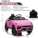 SEGMART 12V Kids Ride On Car Licensed Lamborghini Urus Electric Car for Kids Vehicle Toy/Parent Remote Control, USB Port, AUX, Spring Suspension, Opening Door, LED Light (Pink)