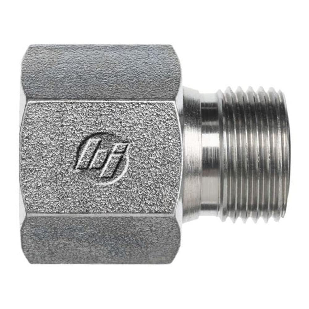 Brennan Industries FS2406-16-12 Steel Tube End Reducer O-Ring Face Seal Fitting, 1-7/16