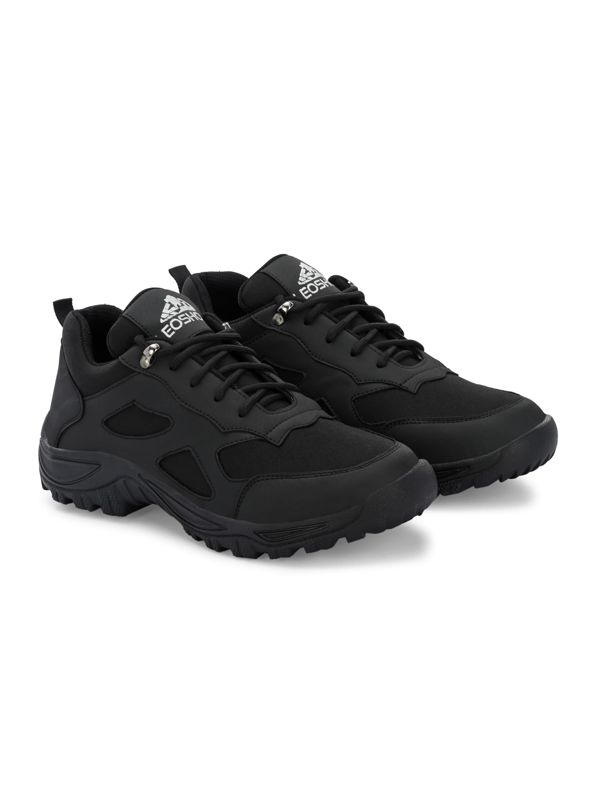 Leo's Fitness Shoes Leo Men's Light Weight Waterproof Casual Shoes For Trekking,Hiking & Other Casual Purpose Black,8 1