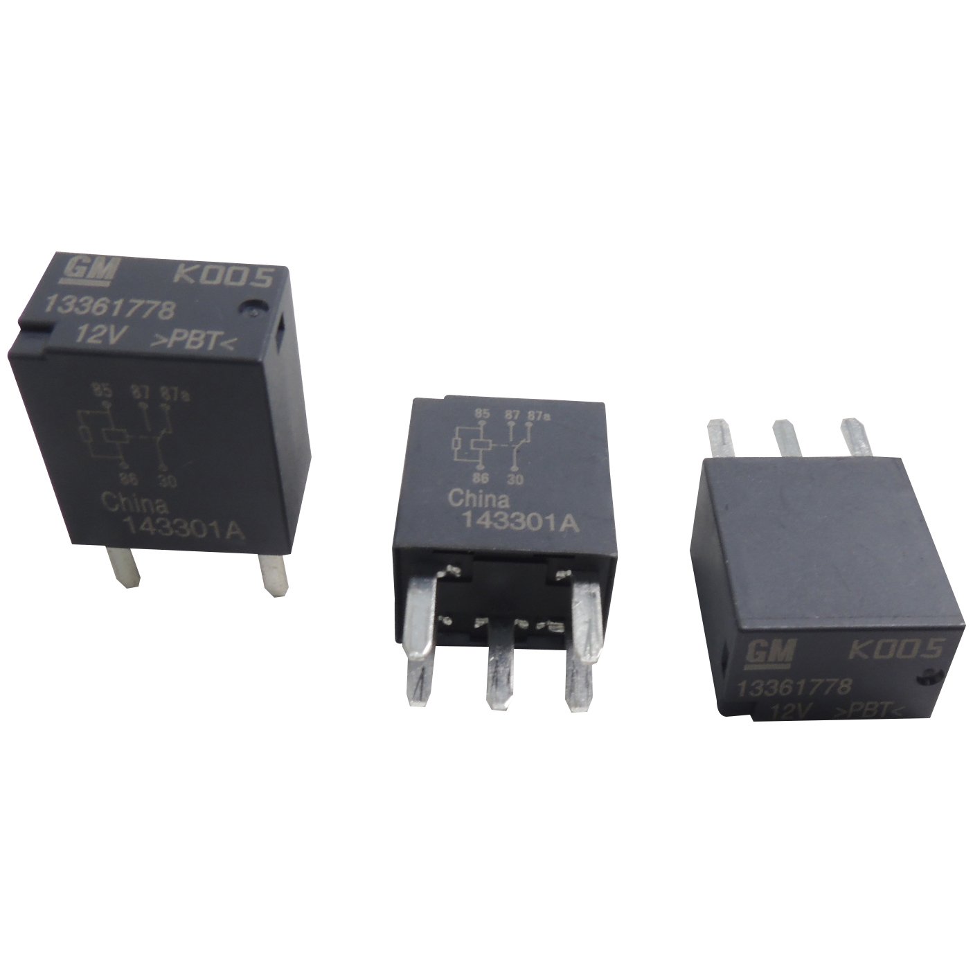 13361778 GM OEM Black 5-Pin Multi-Purpose Relay 3-Pack 1-Year Warranty