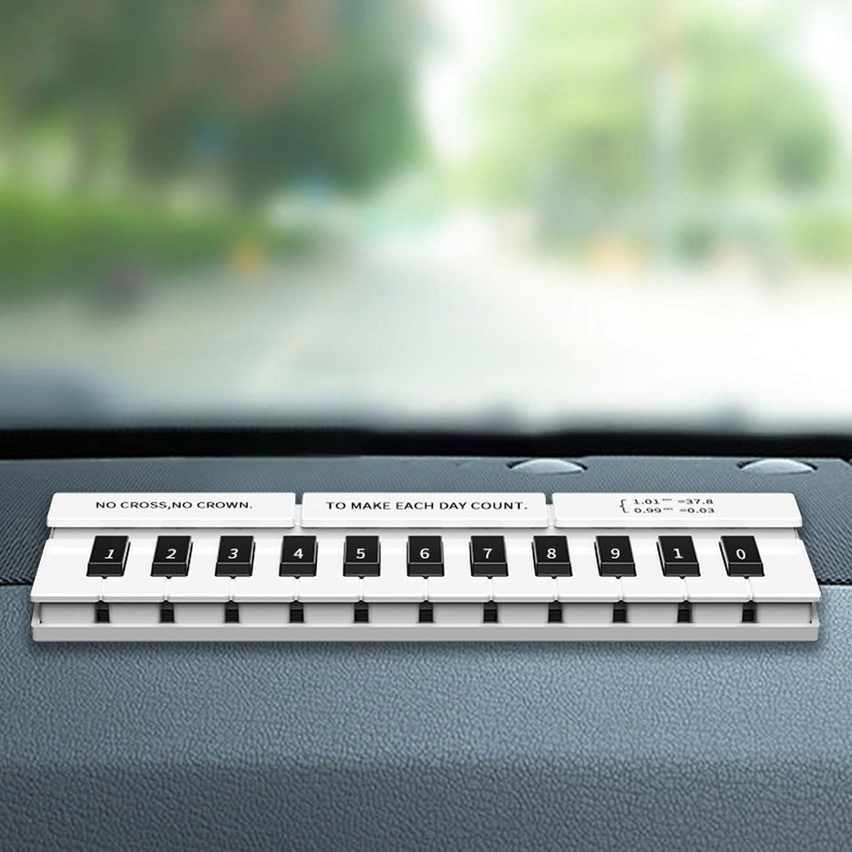 Car Temporary Parking Card Plate, Luminous Hidden Phone Number Display for Cars Dashboard Decoration, Parking Telephone Number Plate Car Temporary Stop Sign, Auto Accessories (Blackwhite)