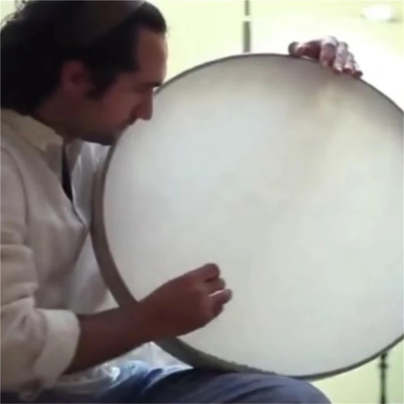 Ocean Drum Ocean Drum - Tambor profesional para yoga, meditación, ondas, sanación al aire libre, para relajación, simulando el mar (marrón, 16 pulgadas)
