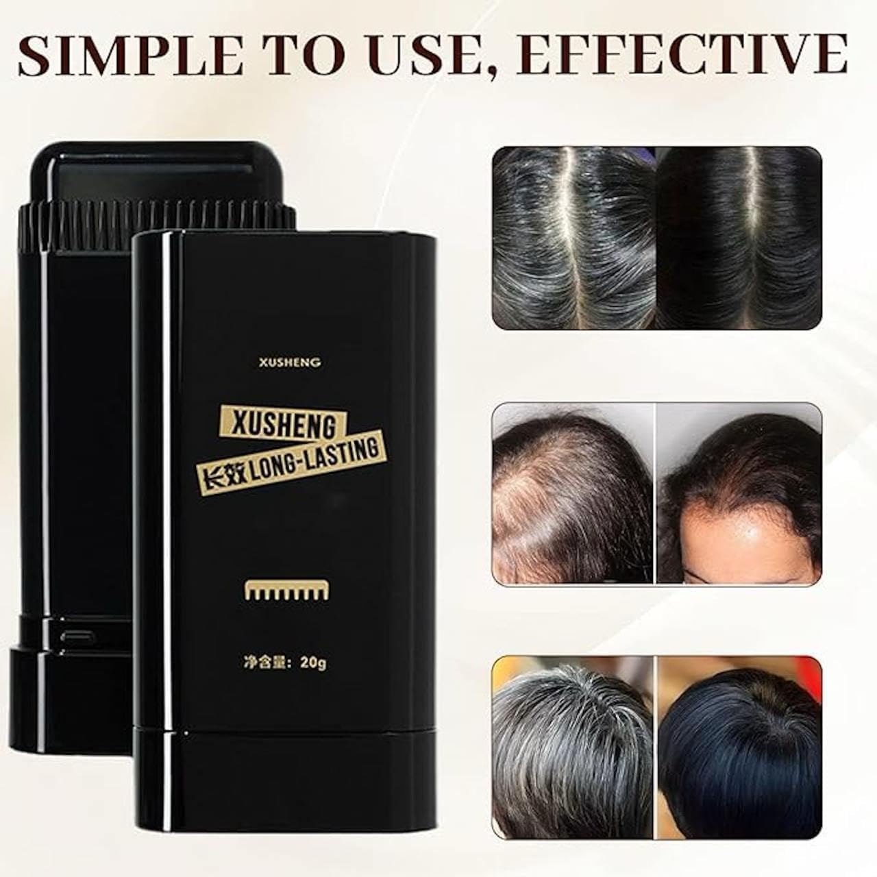 Falshruti 2 IN 1-Hair-Color-Stick-Safe-And-Convenient-Comb-Hair-Dye-Hair-Dressing-Wand-Waterproof-And-Sweat-Proof-Hair-Dye-Comb-Portable-Hair-Color-Comb(1-pic) 3