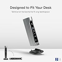 Vista 6 de Plugable Base Thunderbolt 4 16 en 1: monitores 4K duales para MacBook Air/Pro M4/M5, carga de 100 W, 2 HDMI, 2 puertos DisplayPort, Ethernet 2.5G, 7