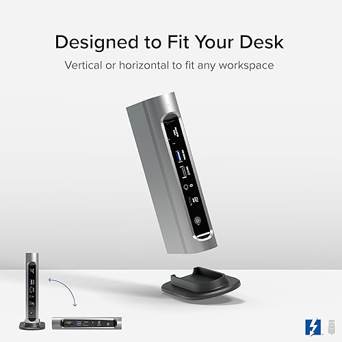 Miniatura 6 de Plugable Base Thunderbolt 4 16 en 1 con carga de 100 W configuración de monitor cuádruple 4K para portátiles Thunderbolt 4 Windows base certificada