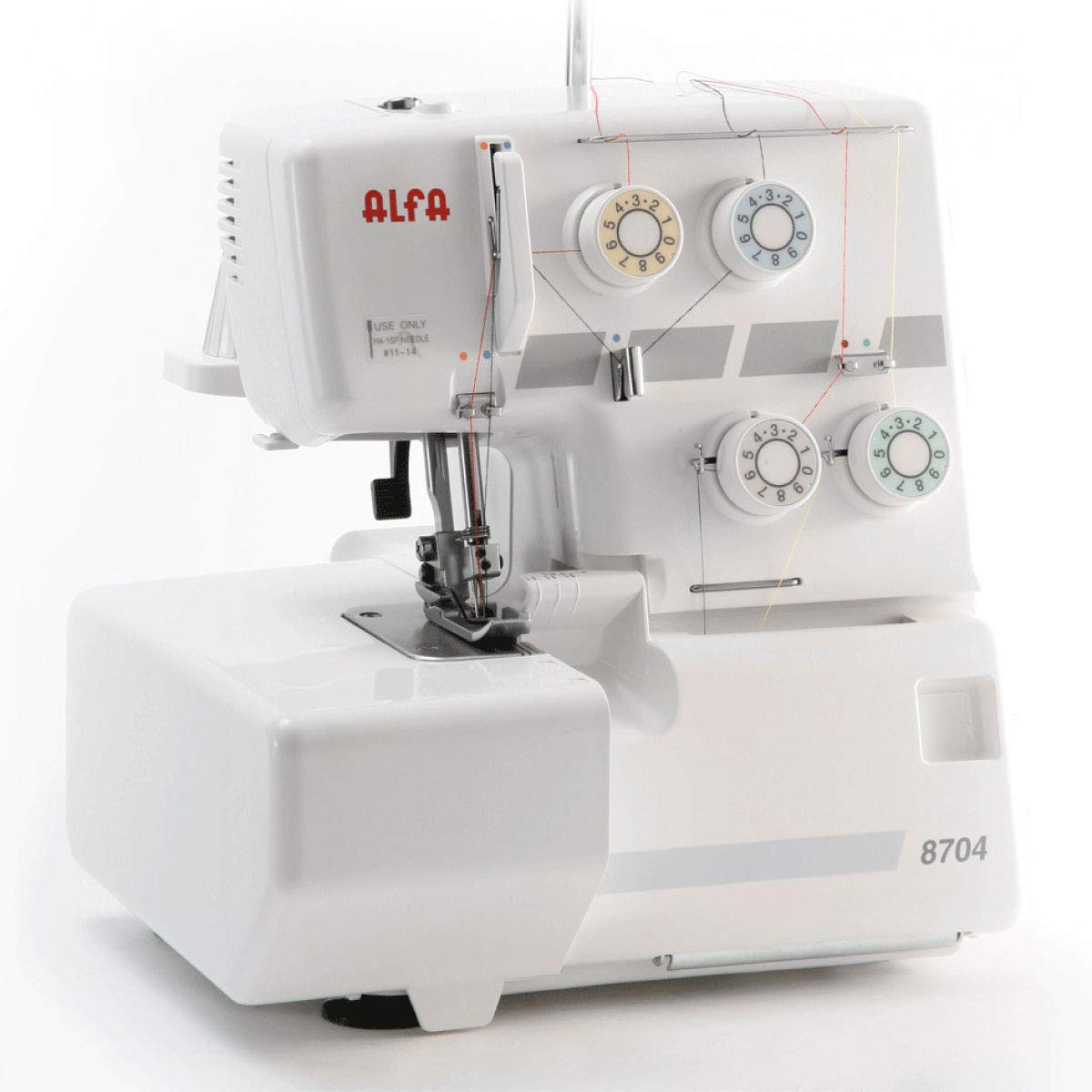 Alfa Profesional 8704 - Máquina de Coser Overlock, Color Blanco