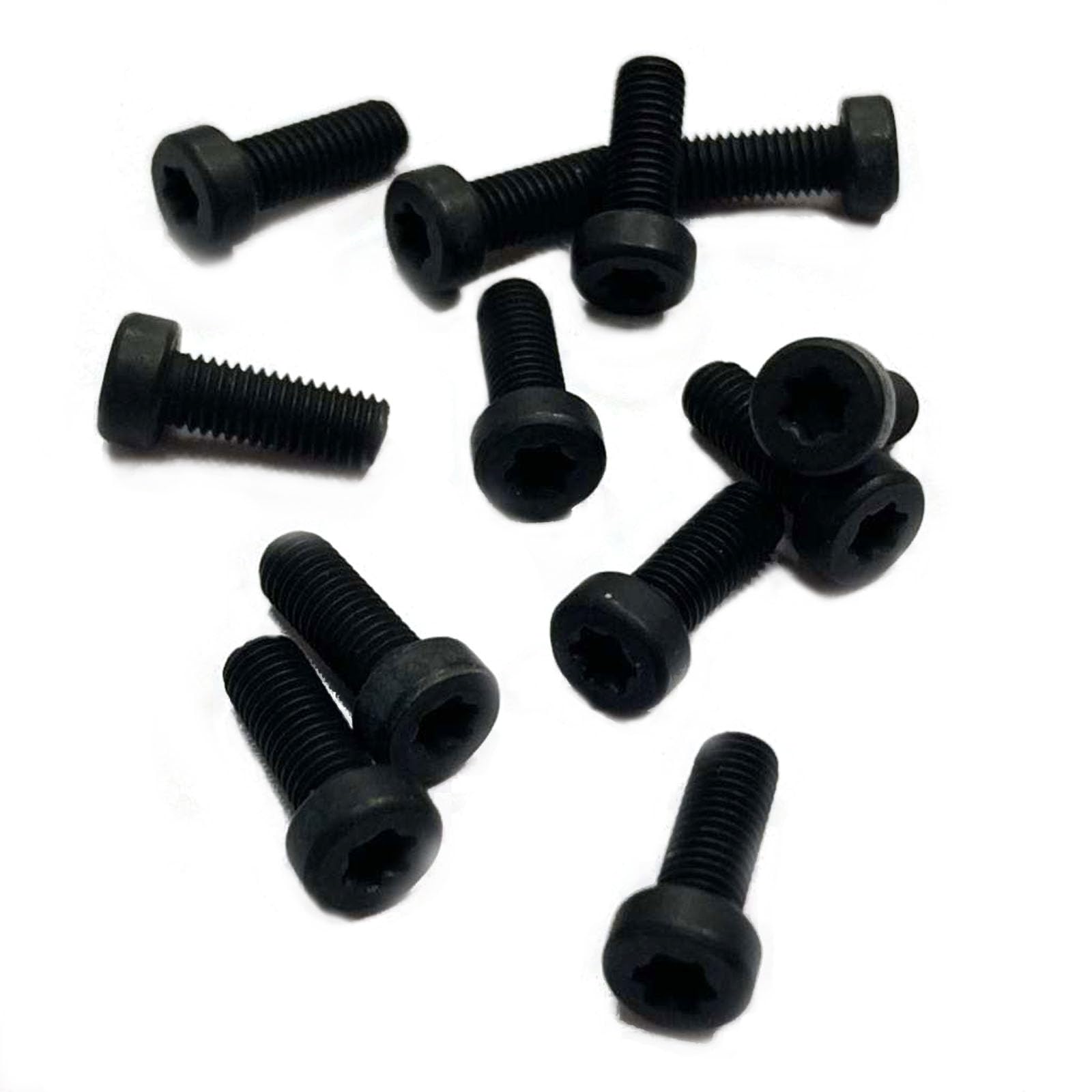 6-48x3/8 (9.52mm) Matte Black Oxide Fillister Socket Head Rifle Base Screws .222in 5.64mm T10 Torx Star Drive 12PCS By HAILFIRE
