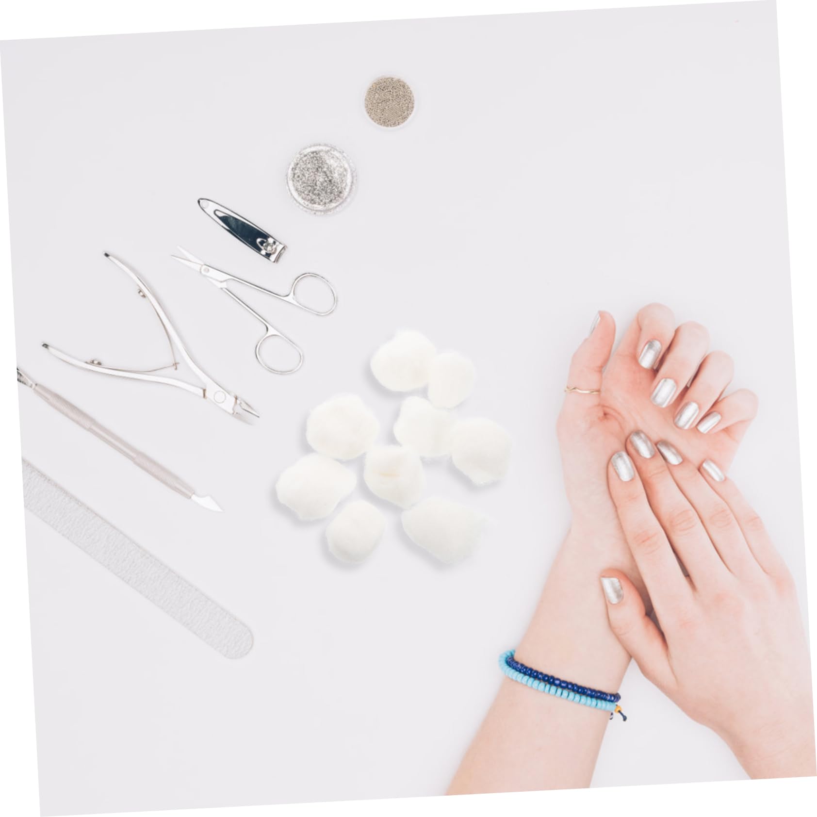Batuffoli di Cotone Bianco 500g, Morbidi e Assorbenti per Unghie | Cotone Naturale, Uso su Pelle, Rimozione Make-up e Smalto, Formato Portatile da 500g