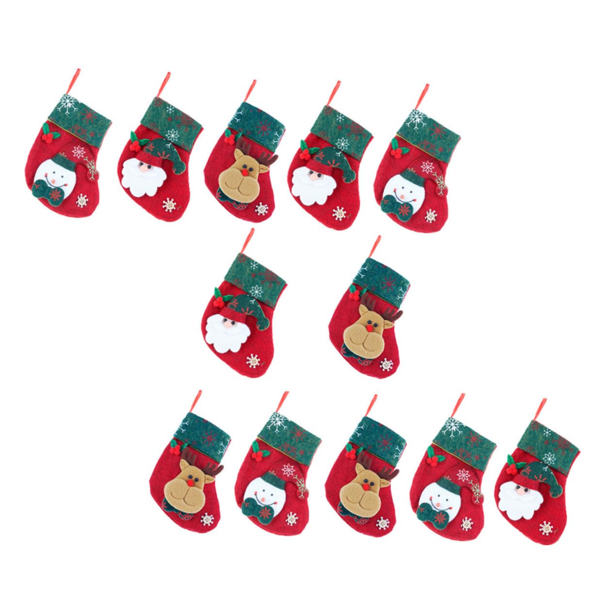 12stücke Teiliges Kleine Geschenktüten Aus Leichtem Faltbarem Material Als Weihnachtsbaum Anhänger Und Deko Für Kamin Und Festtage