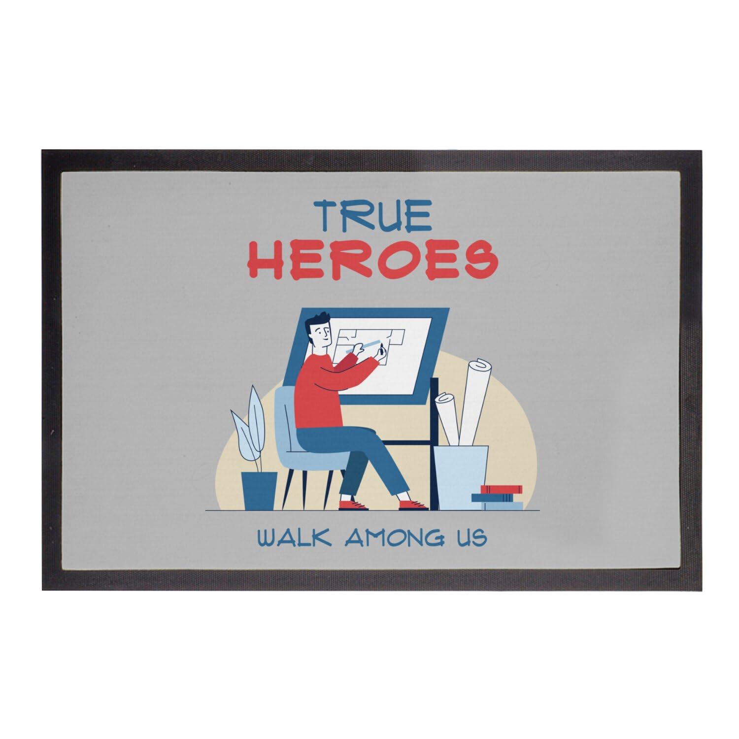 Paillasson Gris 60x40cm - True Heroes Architect Profession