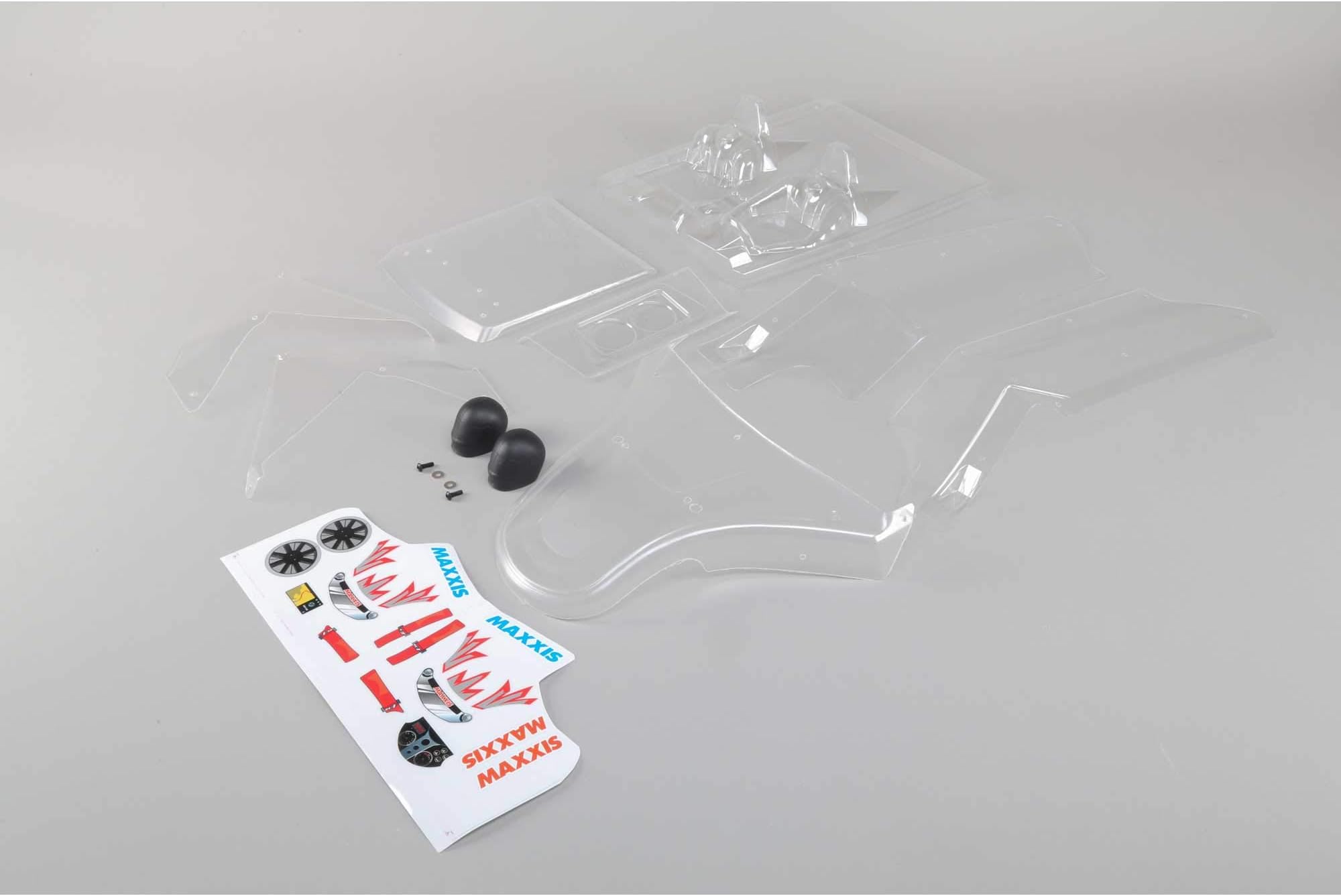 1/5 Clear Body Set with Sticker Sheet: DBXL-E