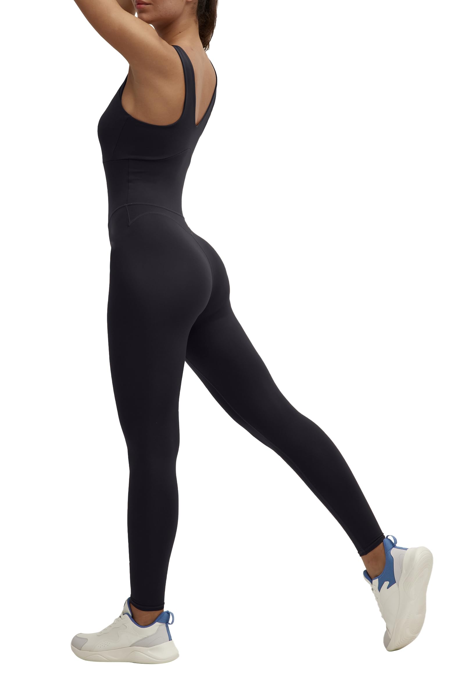 LOVESOFT Jumpsuits for Women Backless Bodycon Bodysuit Leggings Rompers for Workout Yoga One Piece