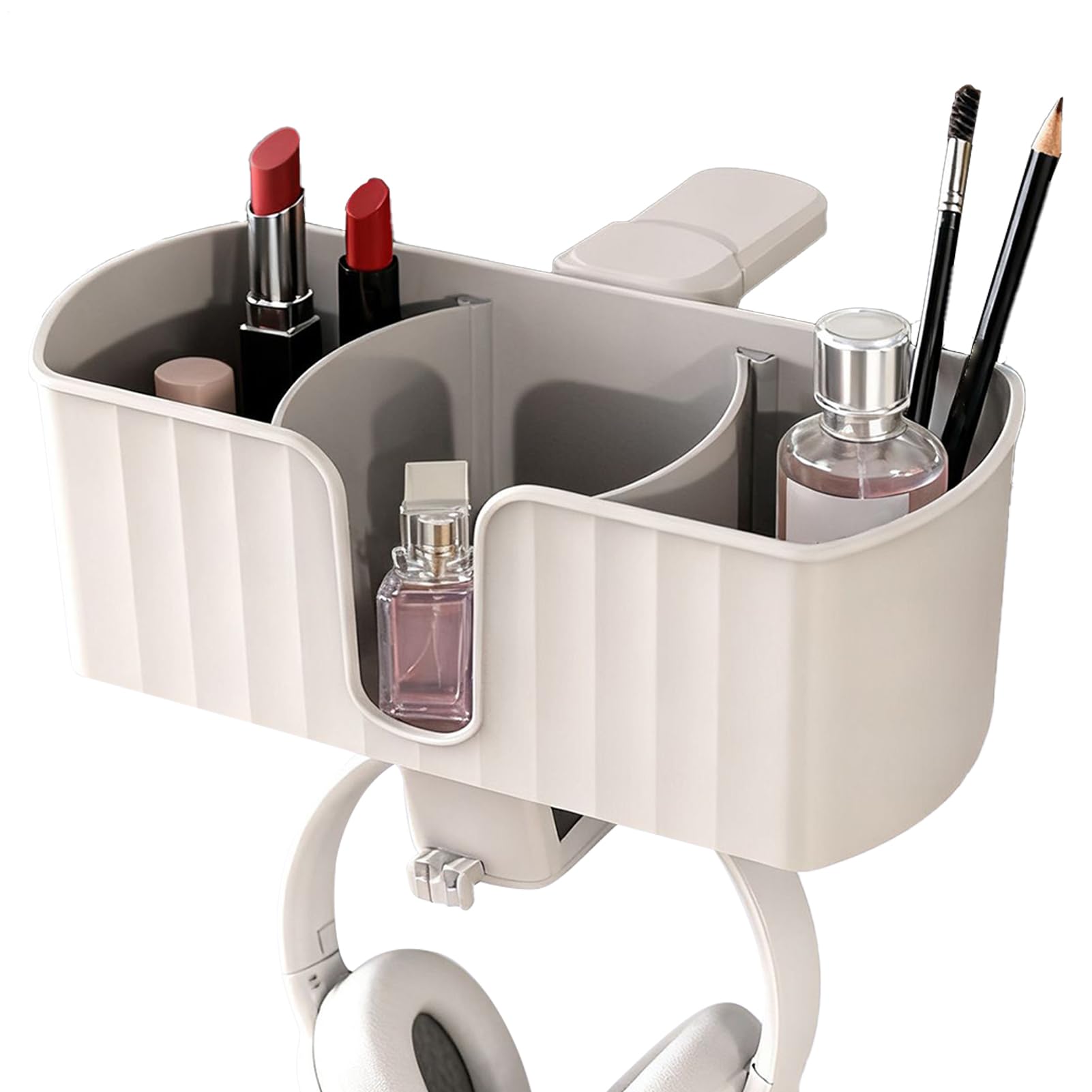 Organisateur à pince pour table avec porte-tasse et porte-crayon