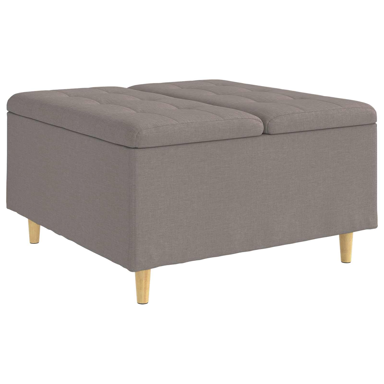 Tabouret avec espace de rangement pouf coffre de 80 x 80 x 45 cm
