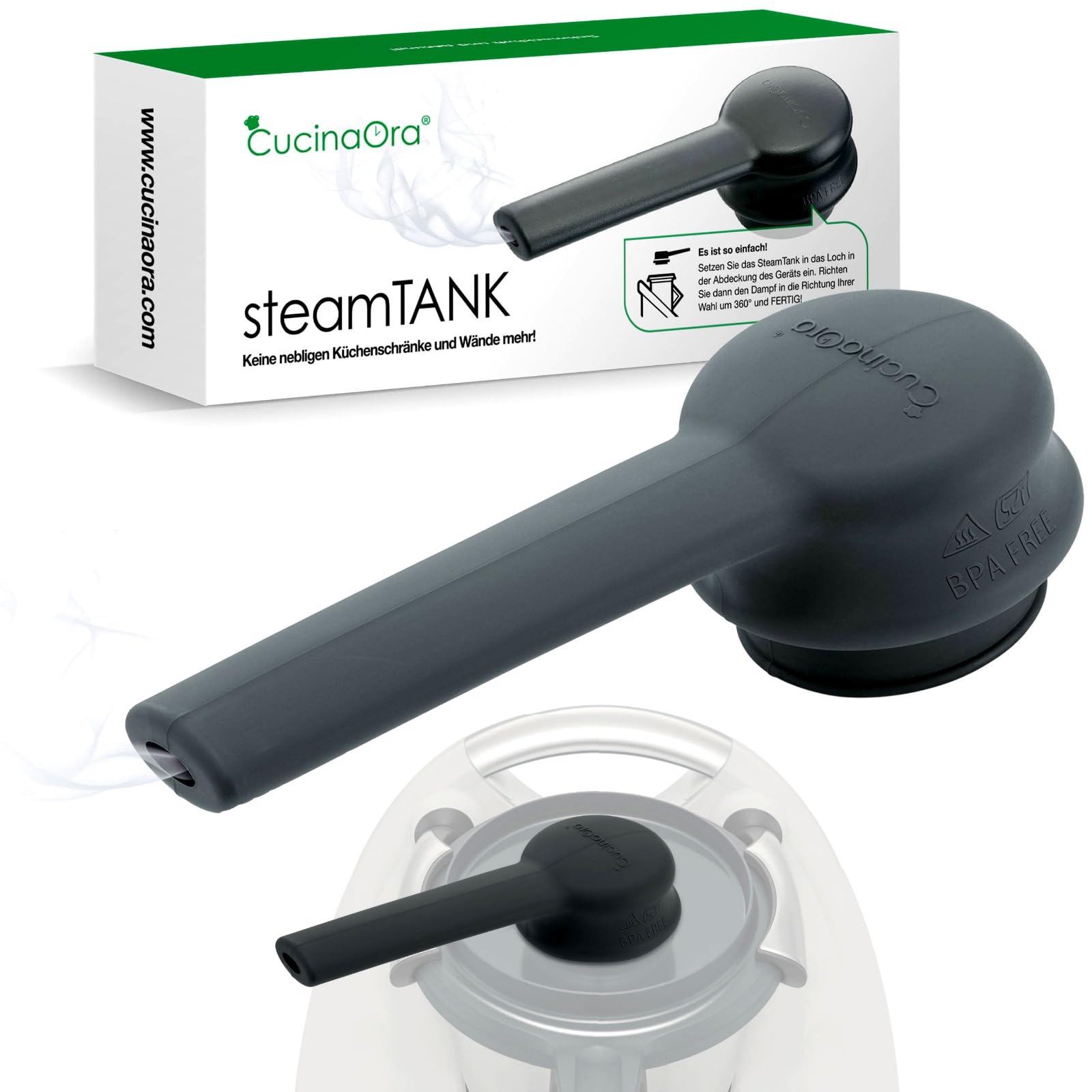 SteamTANK 2.0 Thermomix Steam Diverter TM5 TM6 TM31 Silicone Accessories - Monsieur Cuisine Connect Accessories for Thermomix Vorwerk