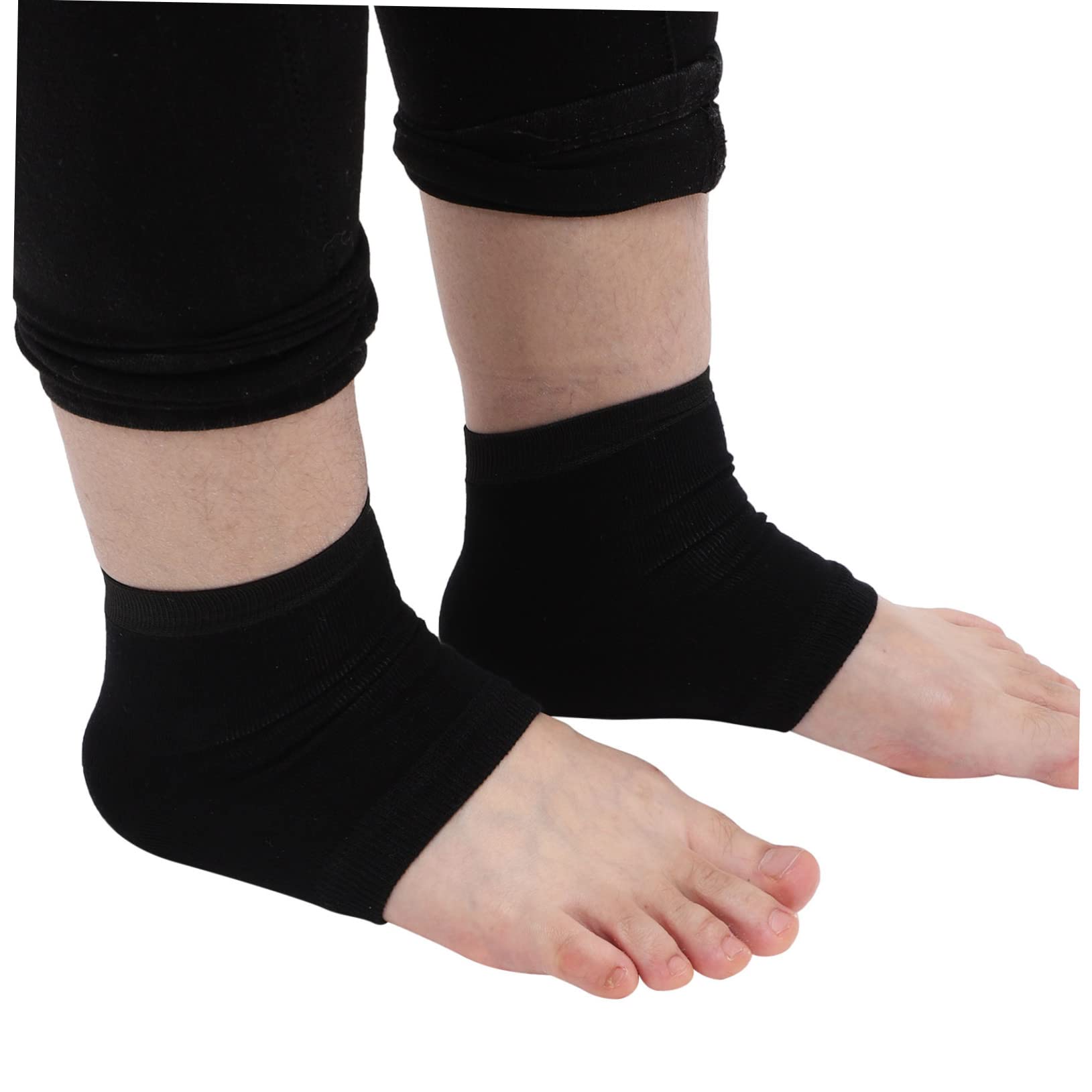 Ipetboom Elastic Gel Heel Socks Toeless Moisturizer Socks for Foot Protection Ankle Care