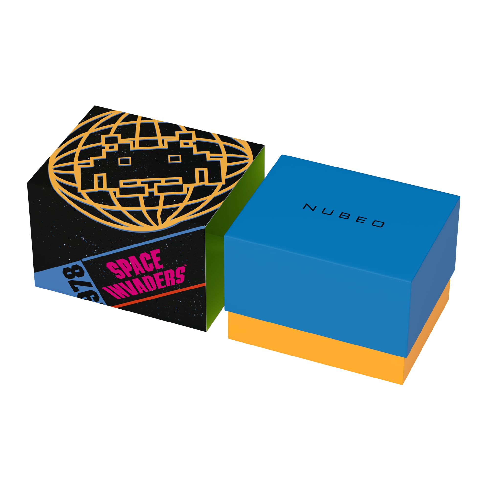 Nubeo Cassini - Reloj automático Space Invaders de 50 mm para hombre, edición limitada con correa de silicona NB-6103