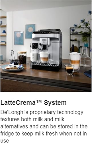 Miniatura 9 de De'Longhi De'Longhi Magnifica Evo - Máquina automática de café expreso y capuchino con sistema Latte Crema, 9.45 pulgadas x 17.32 pulgadas x 14.17
