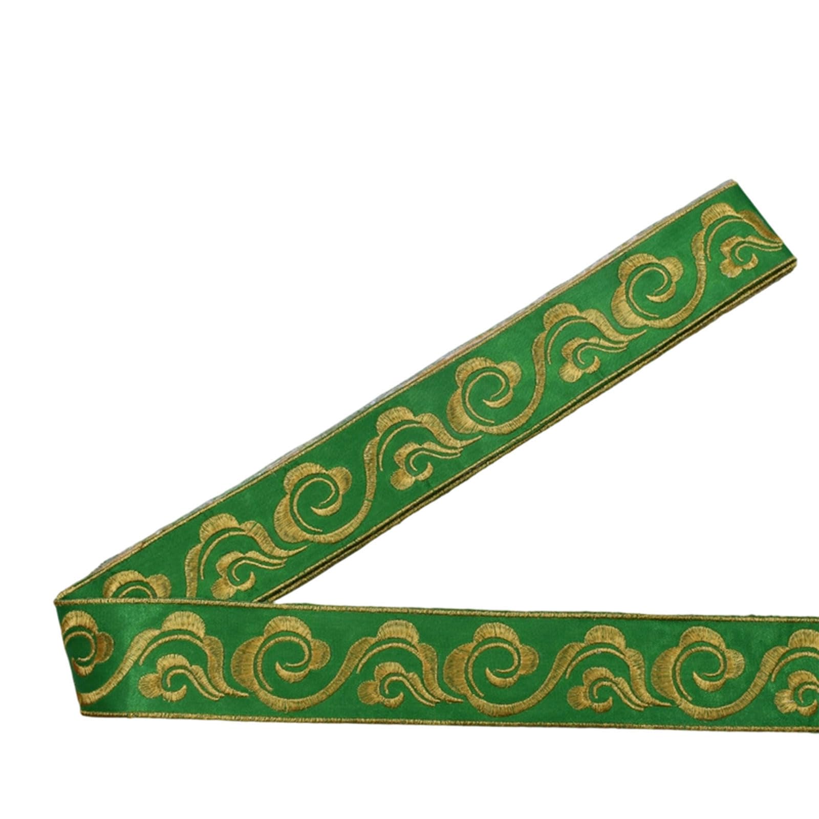 Qusinfc Iron on Embroidery Applique 4.7M Long Washable Adhesive Fabric Tape Tape for Traditional Costume Dressmaking Decoration Iron on Fabric Transfers