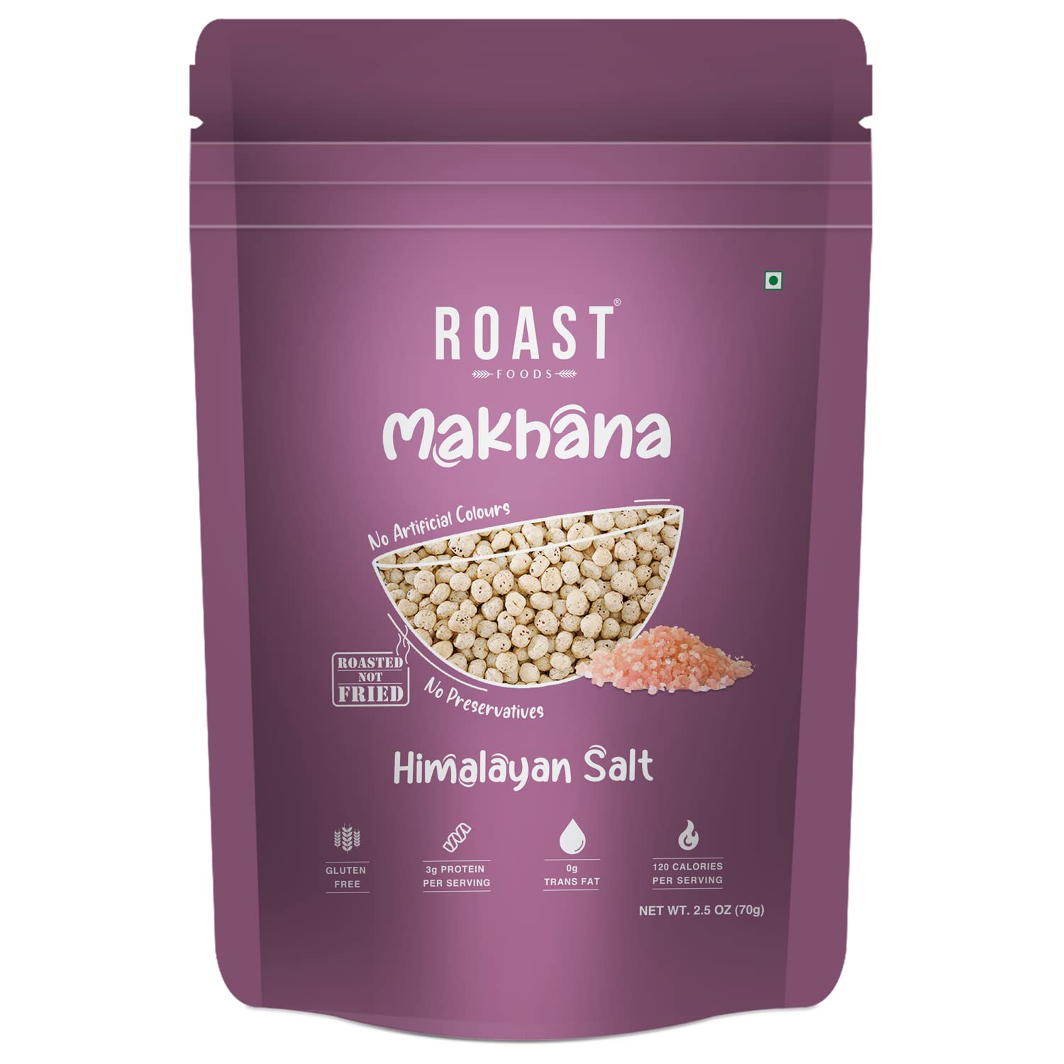 ROAST FOODS Makhana Himalyan Salt – 70g Pack | Roasted & Flavoured Makhanas | Gluten-Free Snack with Natural Flavours | Light, Crunchy, Healthy Roasted Fox Nuts | Low-Fat, Guilt-Free Munching-image-28