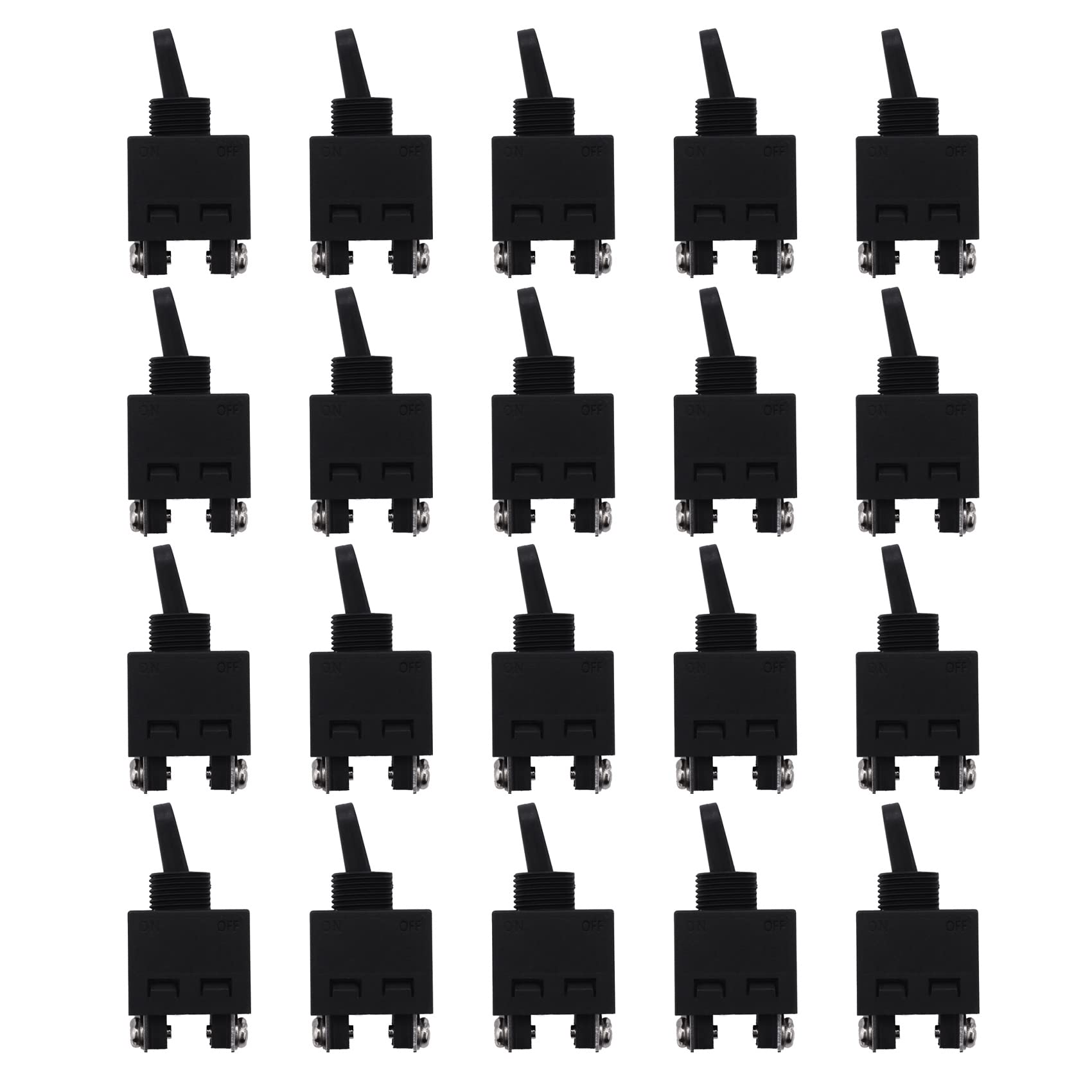 Jnchdghwa Black 20X 250V On/Off Position Toggle Switch For Angle Grinder