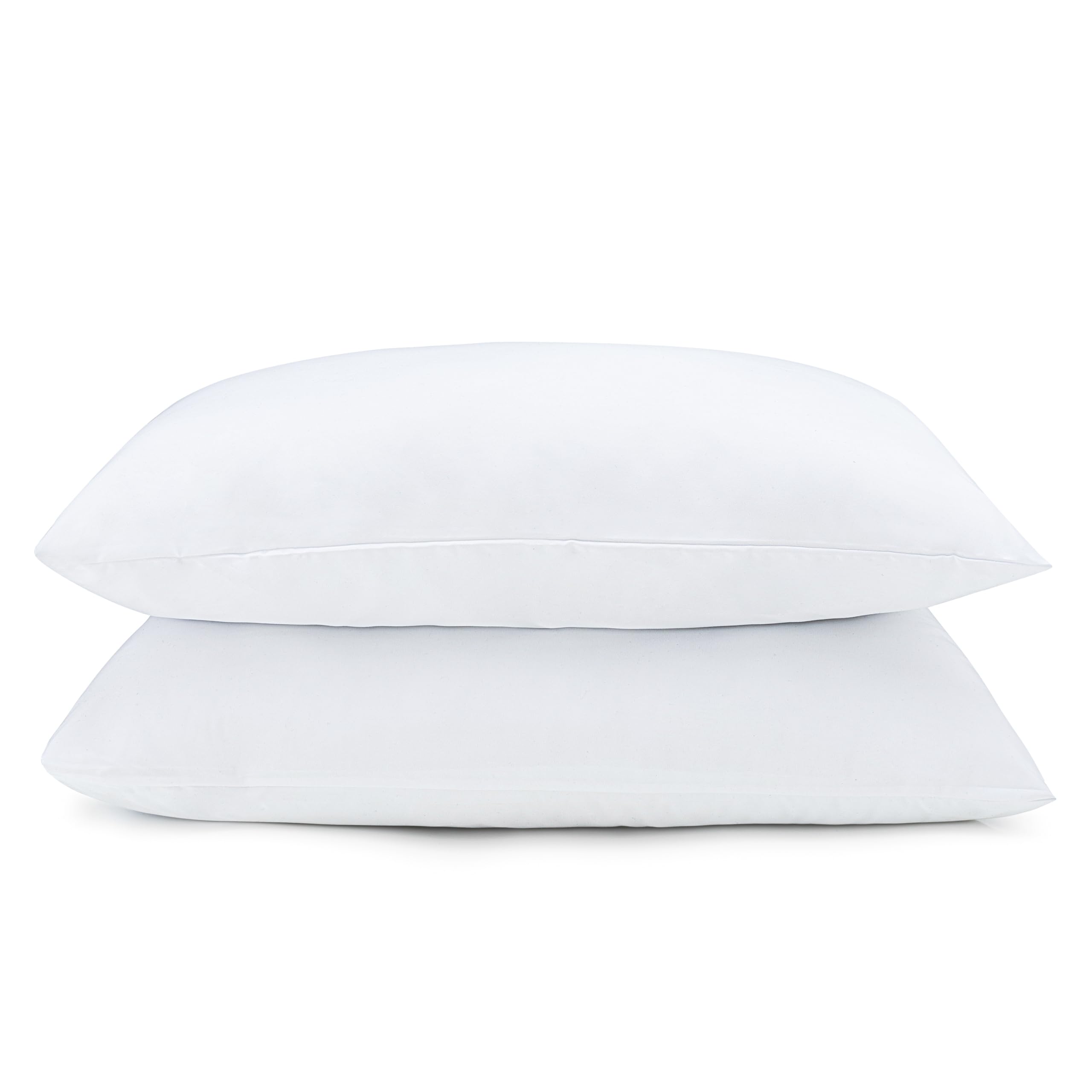 Martian Dreams® 300TC Brushed Microfibre Pillowcases (White, Queen/Standard 50x75cm) | 2 Pack | Soft and Hypoallergenic