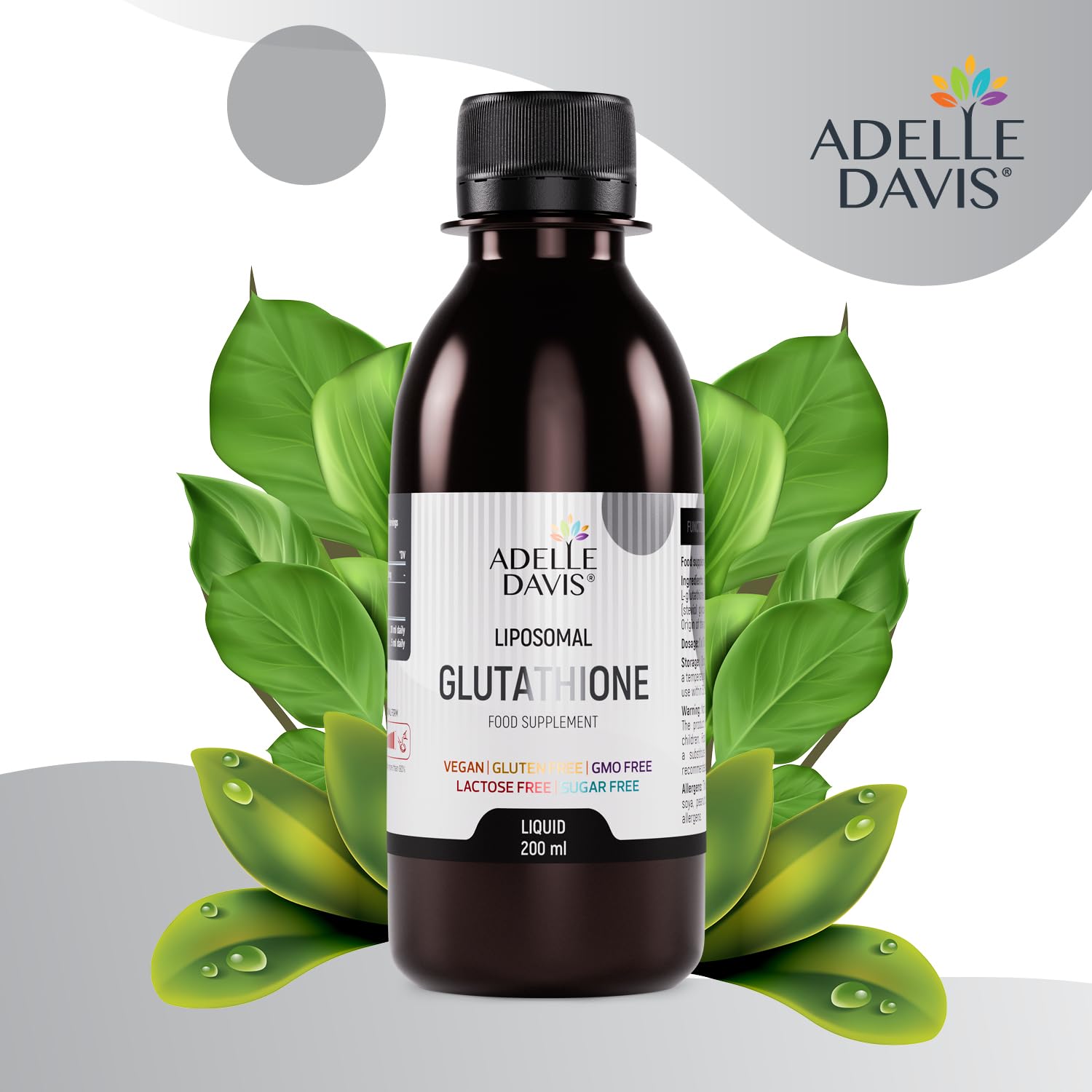liposomal glutathione supplement europe Adelle Davis Liposomal Glutathione Liquid 500 mg - Glutathione High Dose - Liposomal Drops 200 ml with Pineapple Flavour - Vegan, Gluten Free