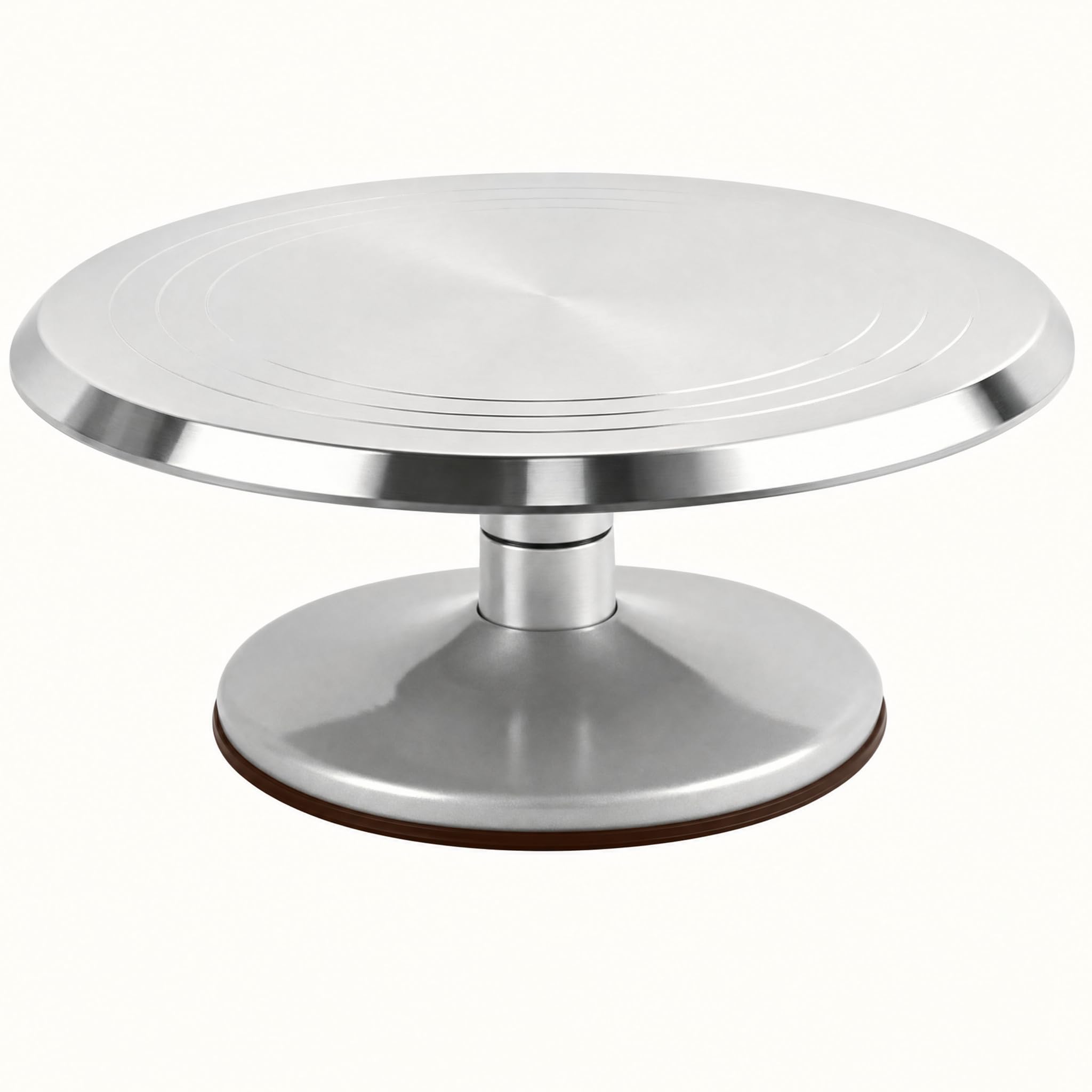 Aluminium Alloy 12 Inch Rotating Cake Stand: Revolving Cake Turntable for Cake Decorating Kit, Cupcake Stand,Cake Display Spinner (Silver)