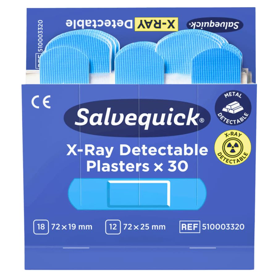Salvequick X-Ray Detectable Pflaster REF510003320 (6 Pkg. zu je 30 Stk.)