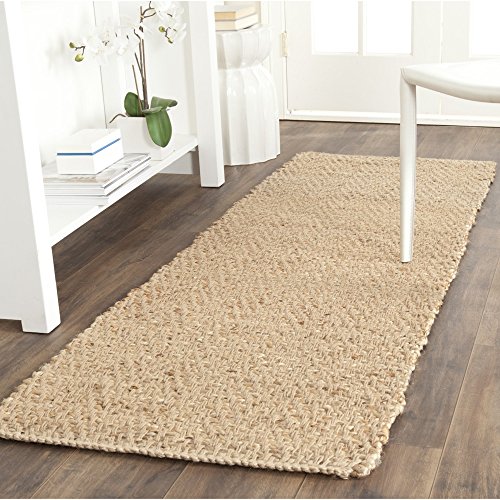 Safavieh Natural Fiber Collection NF731A Hand Woven Natural Jute Runner, 2 feet 3