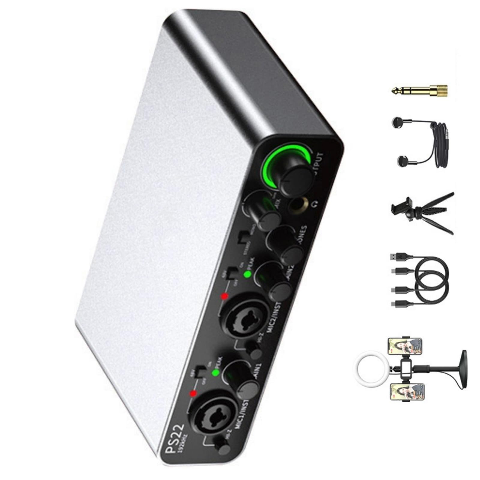 ordinarYone Interfacce audio USB professionali 24bit/192kHz per e streaming con ingressi multipli Plug and Play
