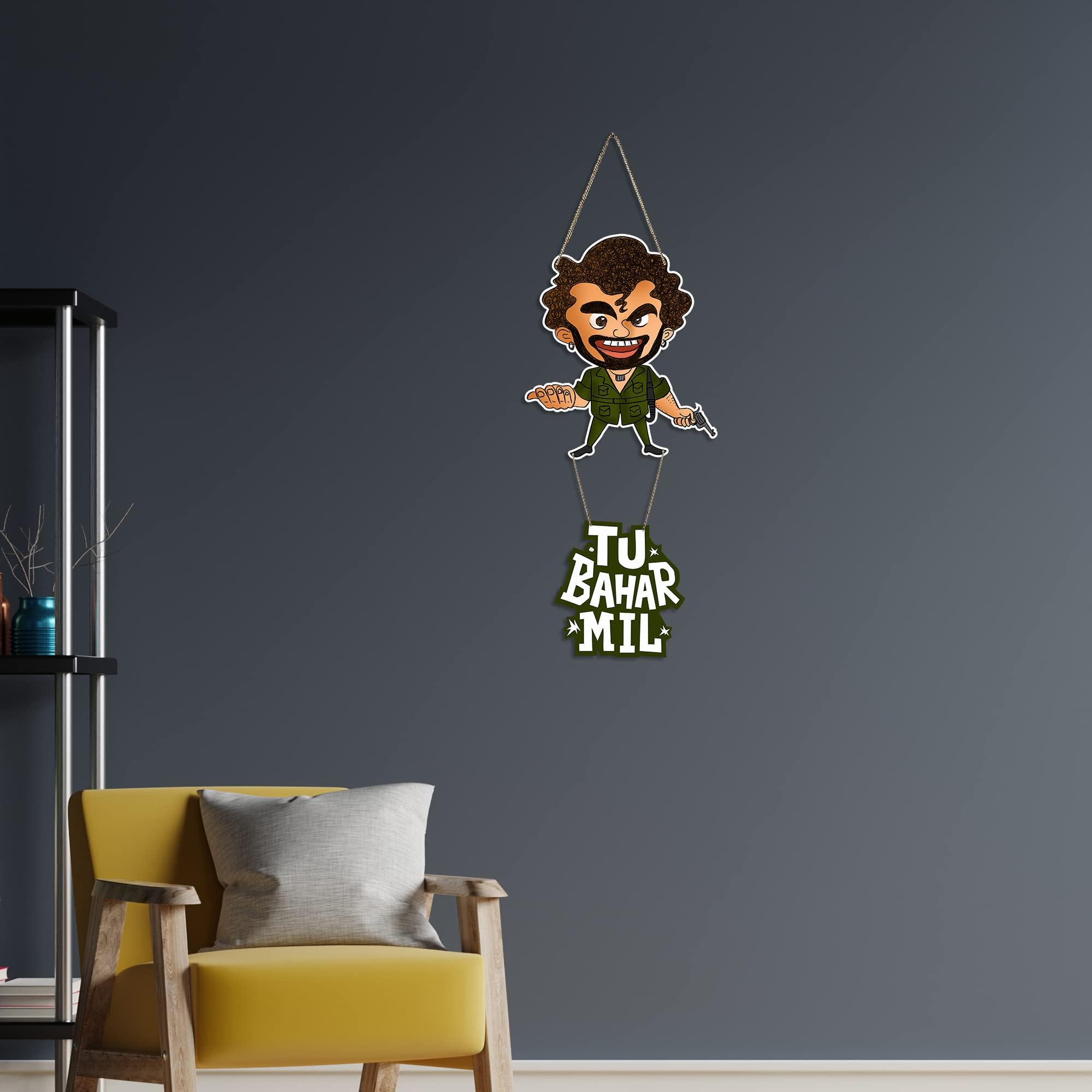 Artvibes Gabber Printed Wooden Wall Hanging with Quote for Home Decor | Office | Gifts | Living Room | Bedroom | Wooden Decorative Items | Modern Decoration | Artworks Wall Hangings (WH_5711N)