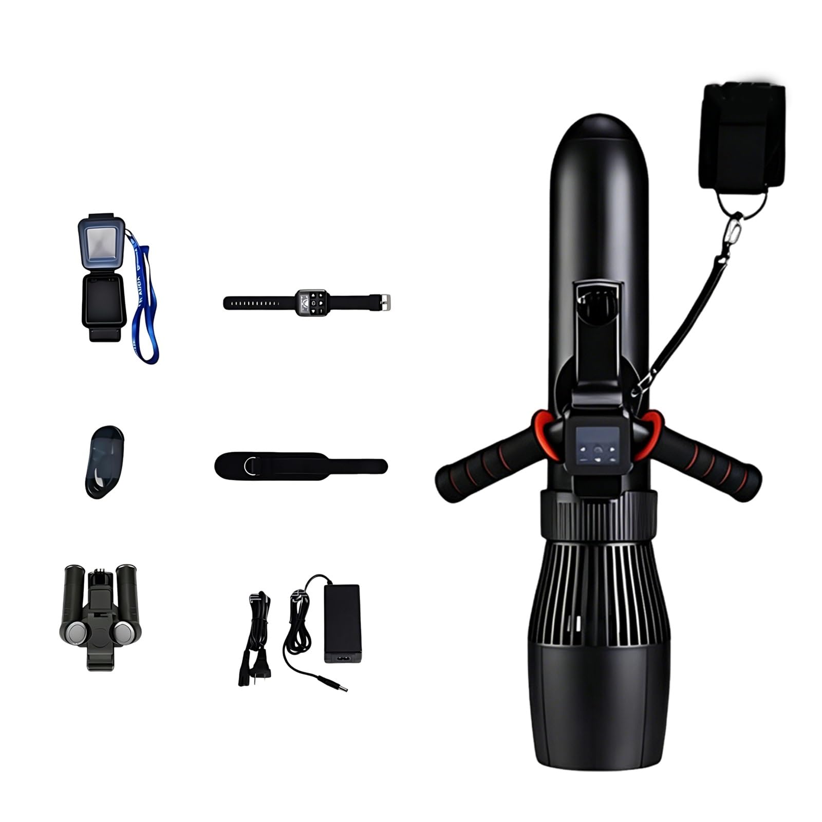 Propulseur pour Sup Paddle Board, 700W Moteur Électrique Canot avec Poignée et Montre, 3 Heures Autonomie Scooter sous-Marin de Natation, Étanche 30M Divers