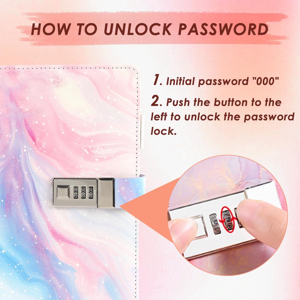 Abeec Journal Intime | Carnet Secret Pour Filles | Journal Violet Avec Verrou | Kit Papeterie Pour Filles | Stickers, Stylos Gel & Feutres Inclus