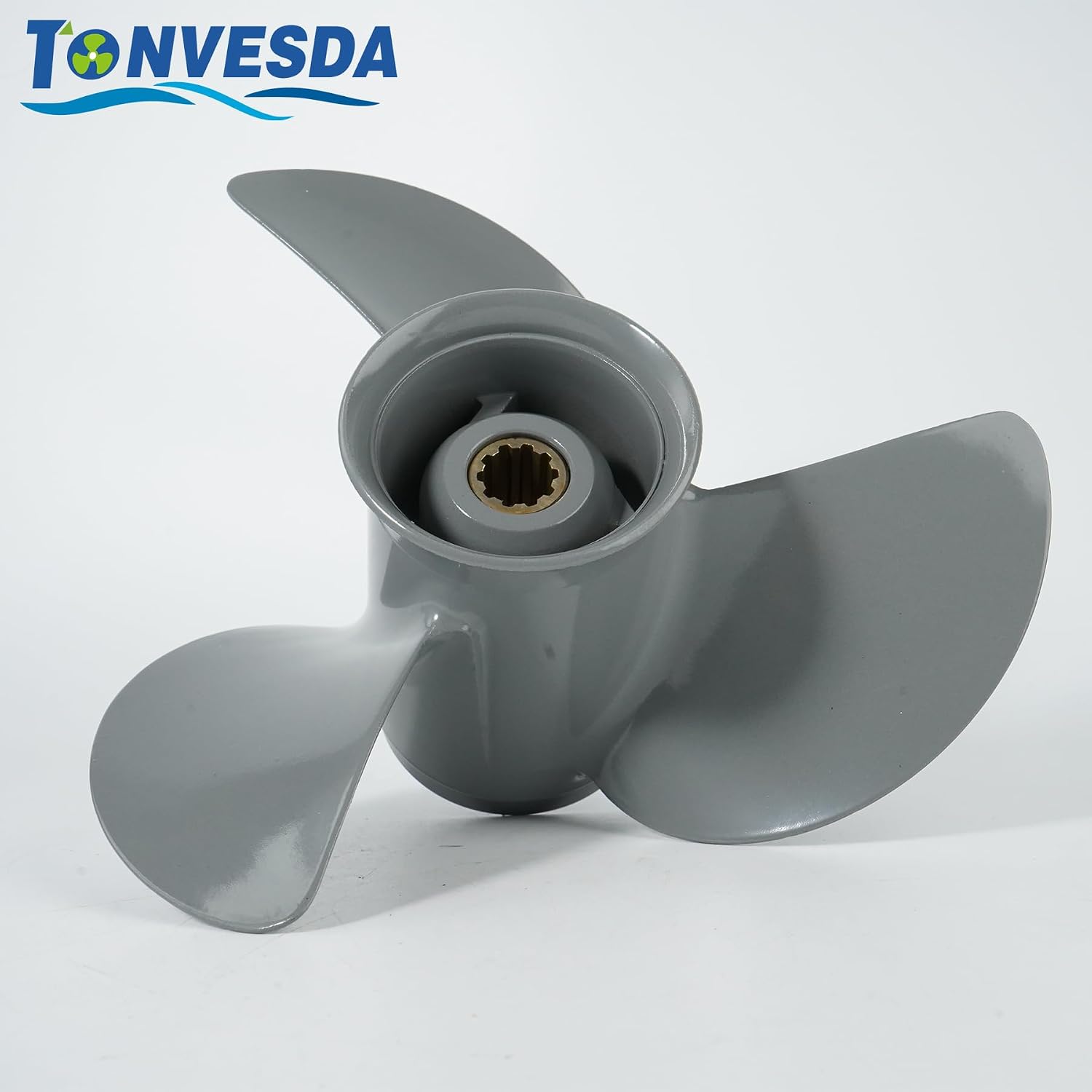 OEM Upgrade Aluminum Outboard Boat Propeller for Honda Engines 9 1/4x12 10 Spline Tooth 25-30 HP,RH