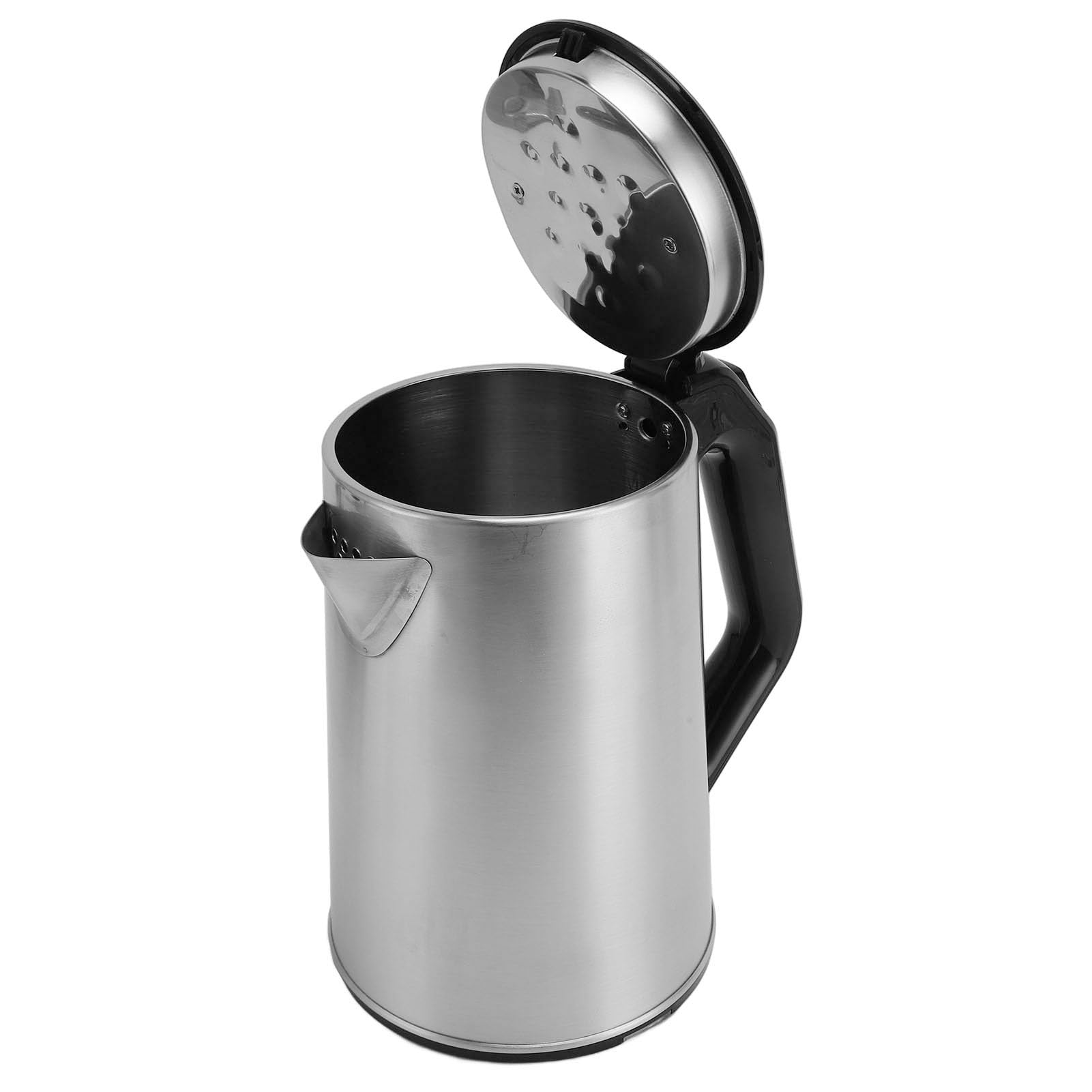 Double Wall Stainless Steel Electric Kettle 900W Automatic Power Off 2L US Plug 110?130V, Large Capacity for Home with Long Cable for Office (Stainless Steel Color)
