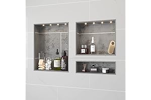 Shower Niche Insert - Recessed Bathroom Shower Shelf - ABS Plastic Cube...