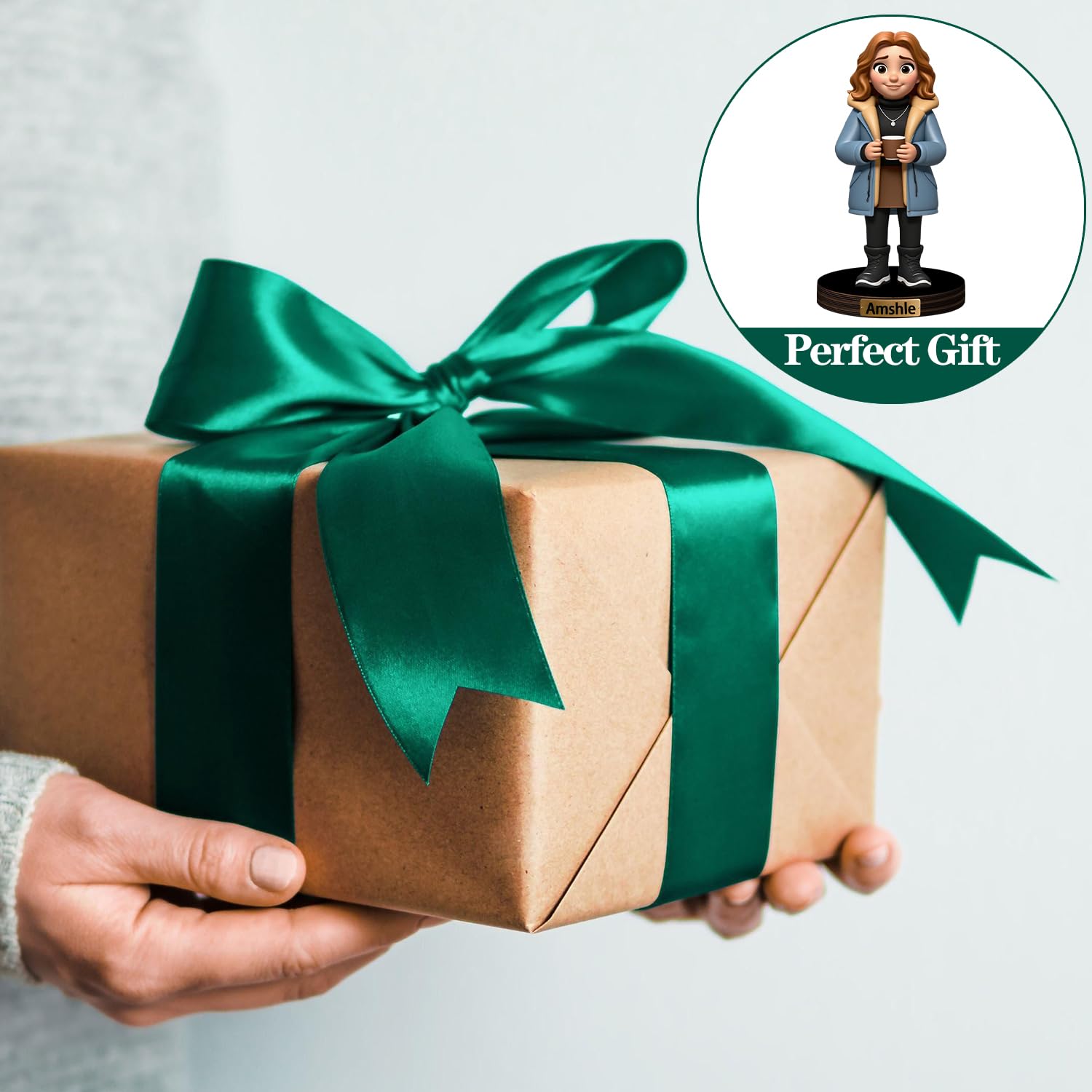 Figura de Foto Personalizada, Caricatura, Retrato de Escritorio, Placa de Nombre, Escultura de Retrato de Dibujos Animados, Adorno de acrílico para Regalo de cumpleaños, Boda, Aniversario