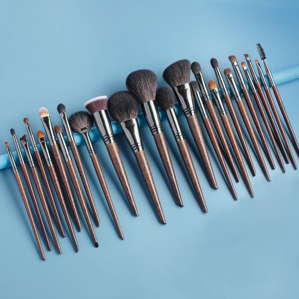 Make-up-Pinsel-Set, 24-teilig, natürliches Ziegenhaar, Puder, Foundation, Konturen, Verblenden, Lidschatten, Eyeliner, Make-up-Werkzeuge