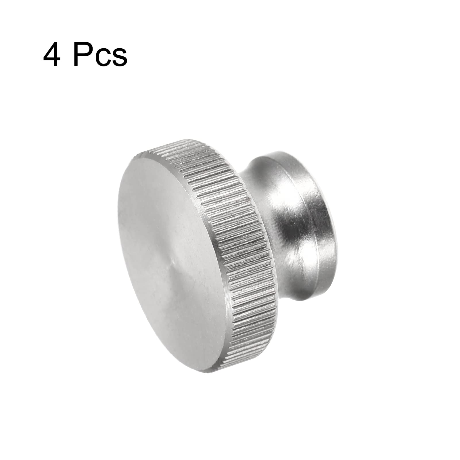 sourcing map Lot de 4 écrous moletés en acier inoxydable 304 M12 x 30 x 20 mm