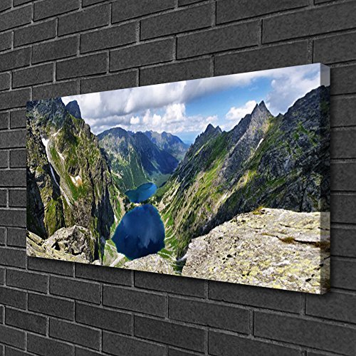 Toile Imprimés Tulup 100x50cm - Tableau Décoration Moderne Mountain Lake Paysage