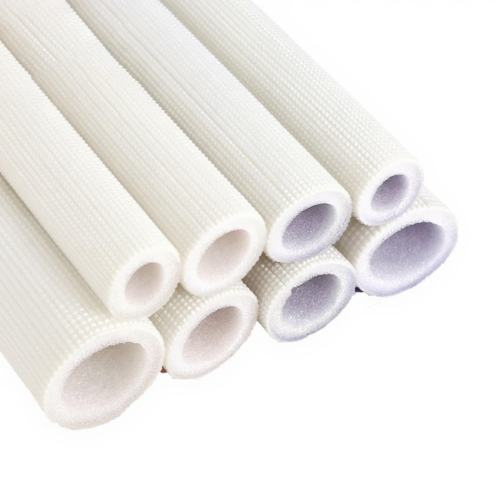Foam Insulation Tube for Pipe ID 16-32mm(5/8"-1-1/4"), Insulating Tubing Covers, Cold and Hot Water Pipes Protection Hose, Lagging, Freeze, Thk 7mm(1/4")(White,ID 20mm)