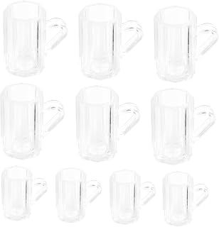 NUSITOU 20 Pçs Decoração De Mesa Acessórios Para Mini Boneca Acessórios Para Playset Caneca De Cerveja Em Miniatura Acessórios Para Playhouse Cozinha Playset Casa De Boneca Caneca Modelo